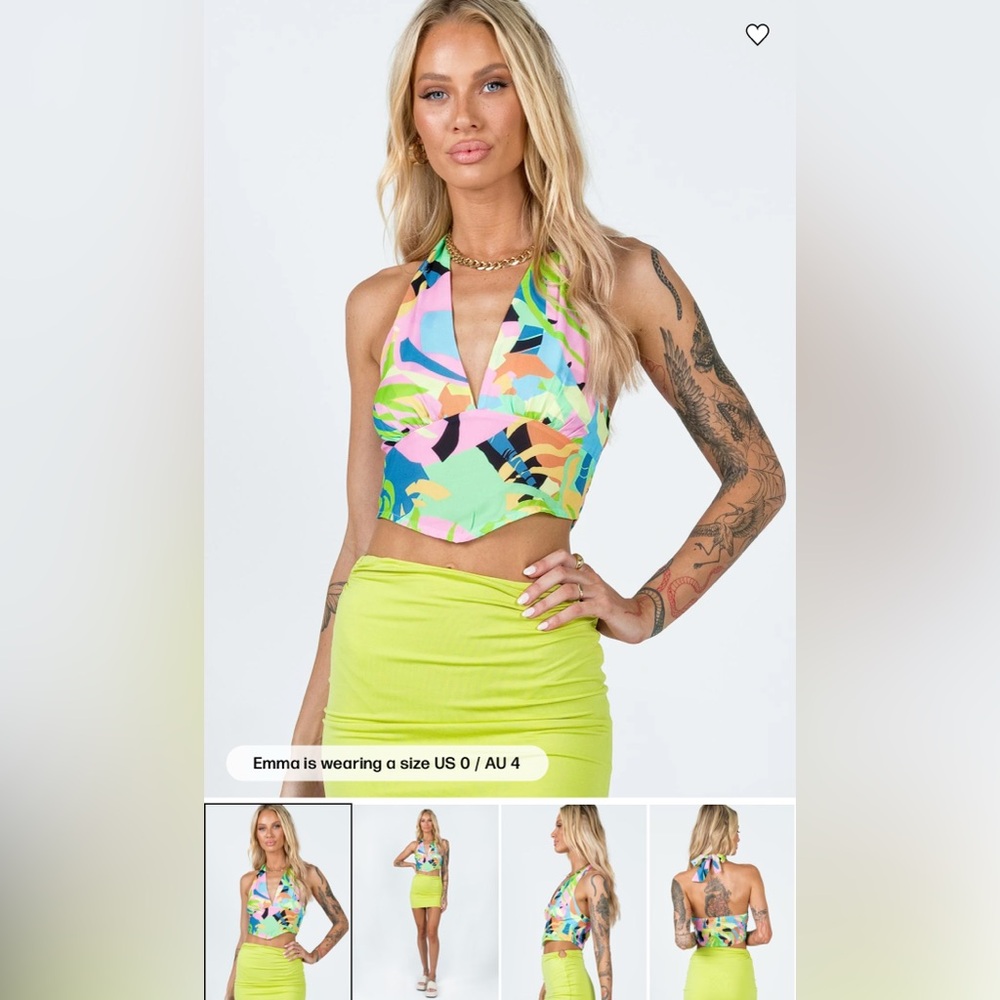 Princess Polly Vibrant Halter Crop Top